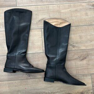 Atlier Vegabond - 38, genuine black leather knee high boots, nwot